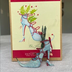 Department 56 Christmas Krinkles Blue Shoe Girl Ornament